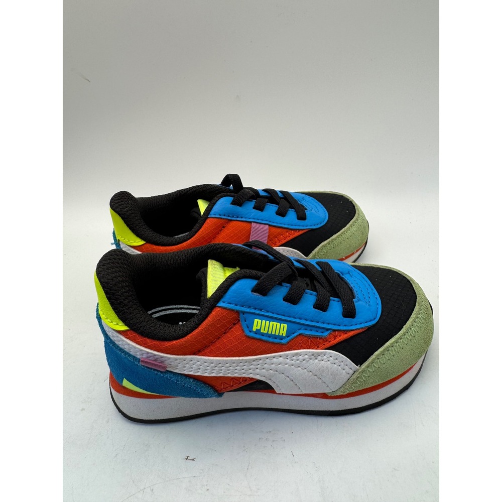 Puma Future Rider Play On Kids‎ Toddler Shoes Orange Blue Green Black Size 8C